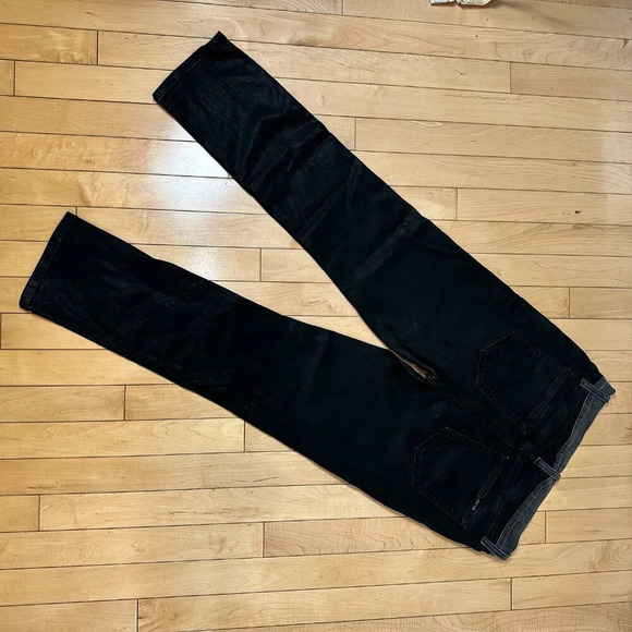 JOE'S Sedna Black Denim Coated Jeans Size 29 High Rise Straight Leg - Picture 10 of 12